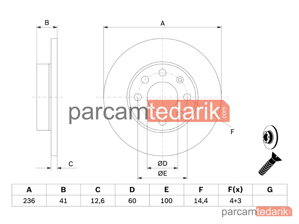 BOSCH 0986479B20 | Fren Diski