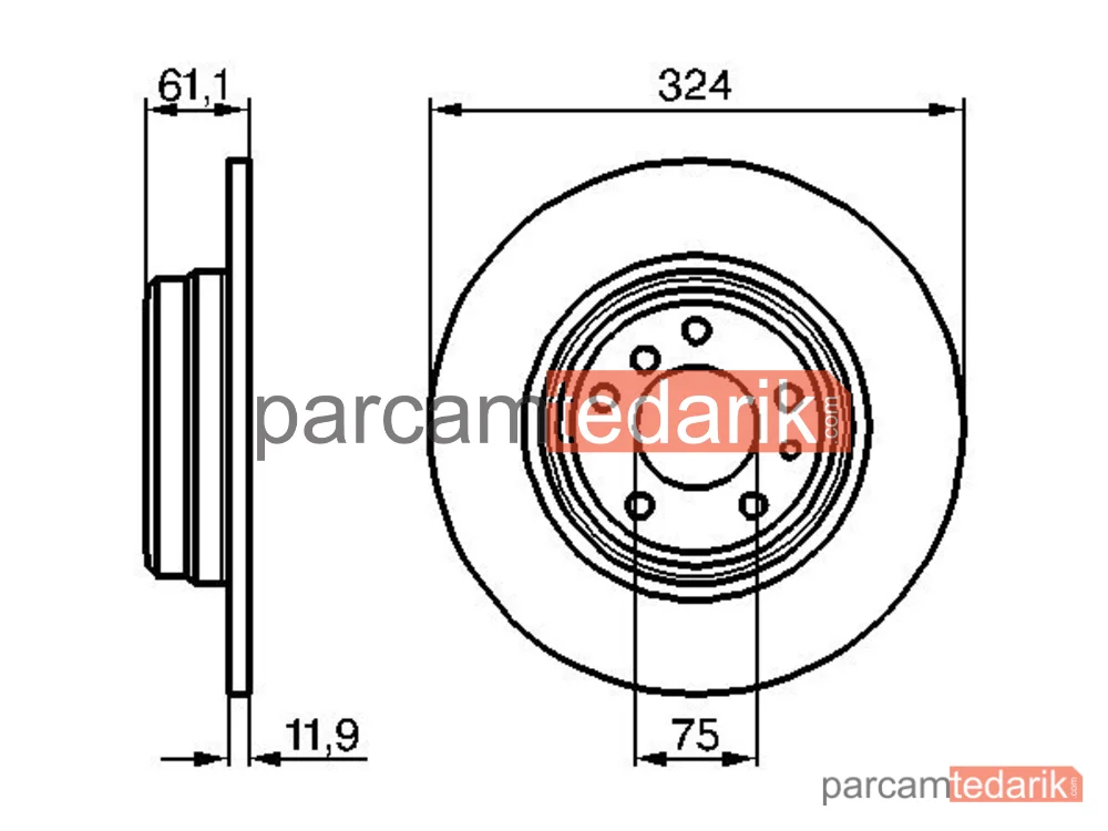 BOSCH 0986478095 | Fren Diski (Arka, 282.5 mm) — BMW 7, BMW 8