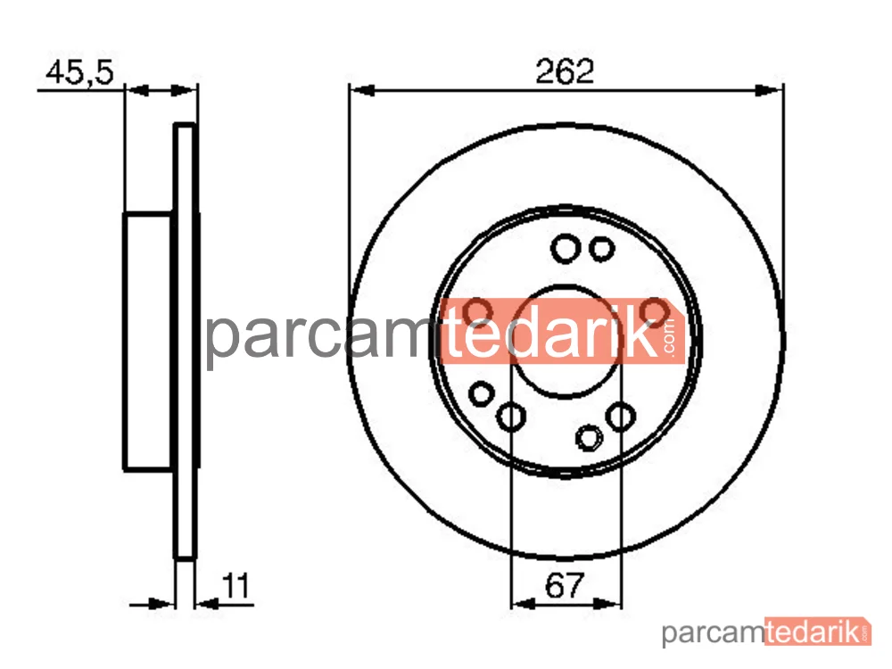 BOSCH 0986478114 | Fren Diski — Mercedes-Benz 190