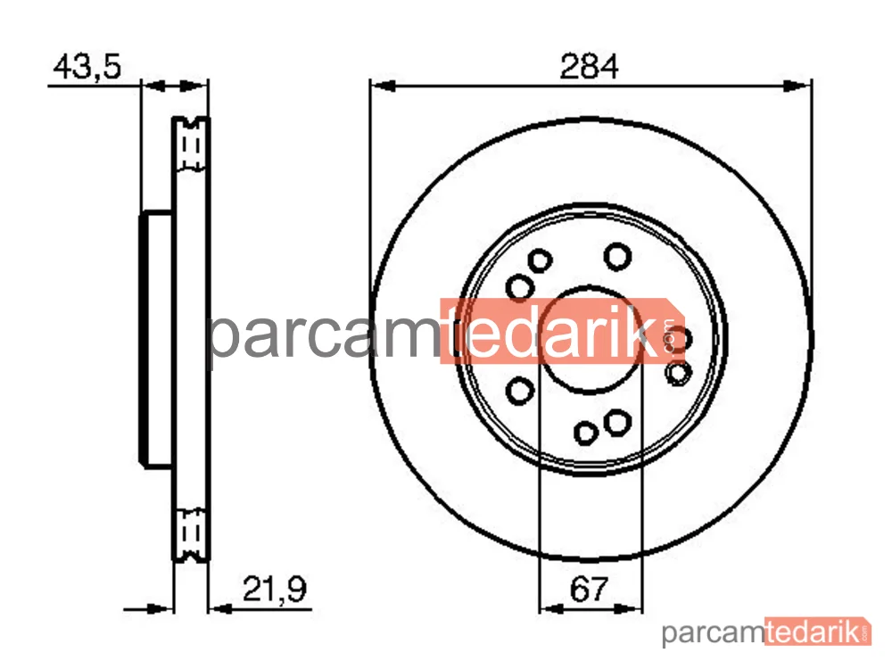 BOSCH 0986478186 | Fren Diski (Ön) — Mercedes-Benz 124 T-Model, Mercedes-Benz 124, Mercedes-Benz E-Serisi T-Model