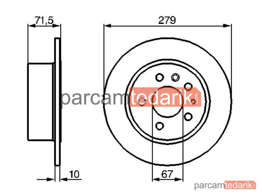 BOSCH 0986478199 | Fren Diski (Arka) — Mercedes-Benz S-Serisi, Mercedes-Benz 123, Mercedes-Benz /8
