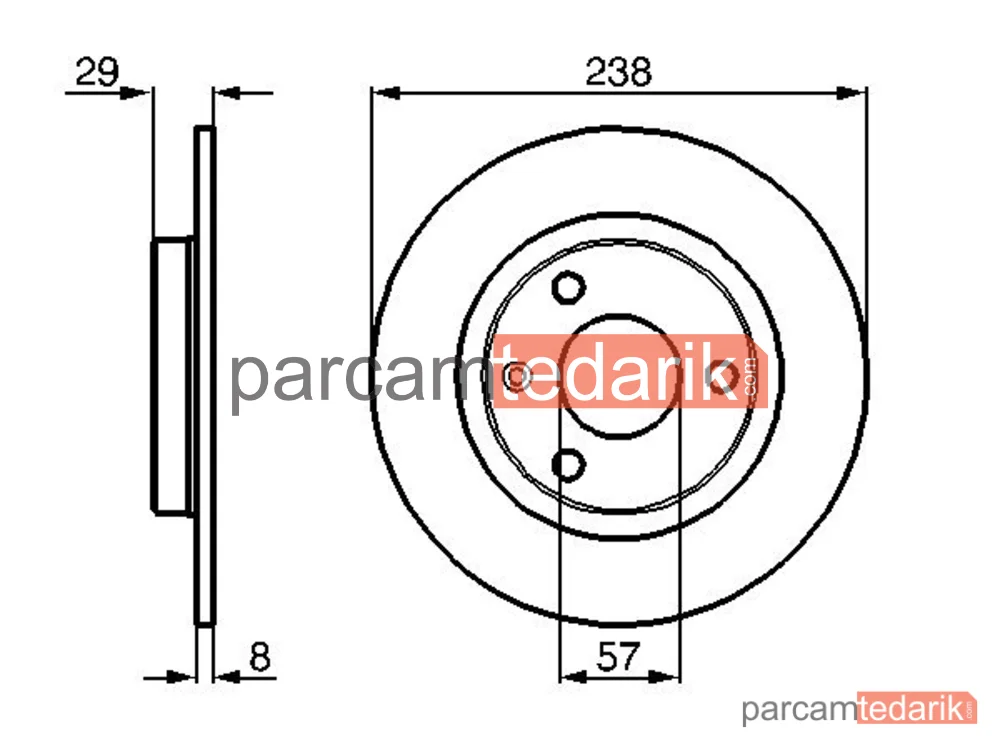 BOSCH 0986478246 | Fren Diski (Ön, 238 mm) — Citroen Saxo, Citroen AX, Citroen Saxo Hatchback