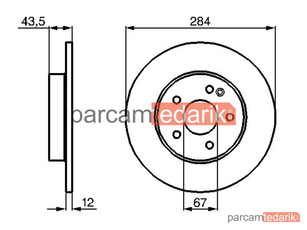 BOSCH 0986478262 | Fren Diski — Mercedes-Benz C-Serisi