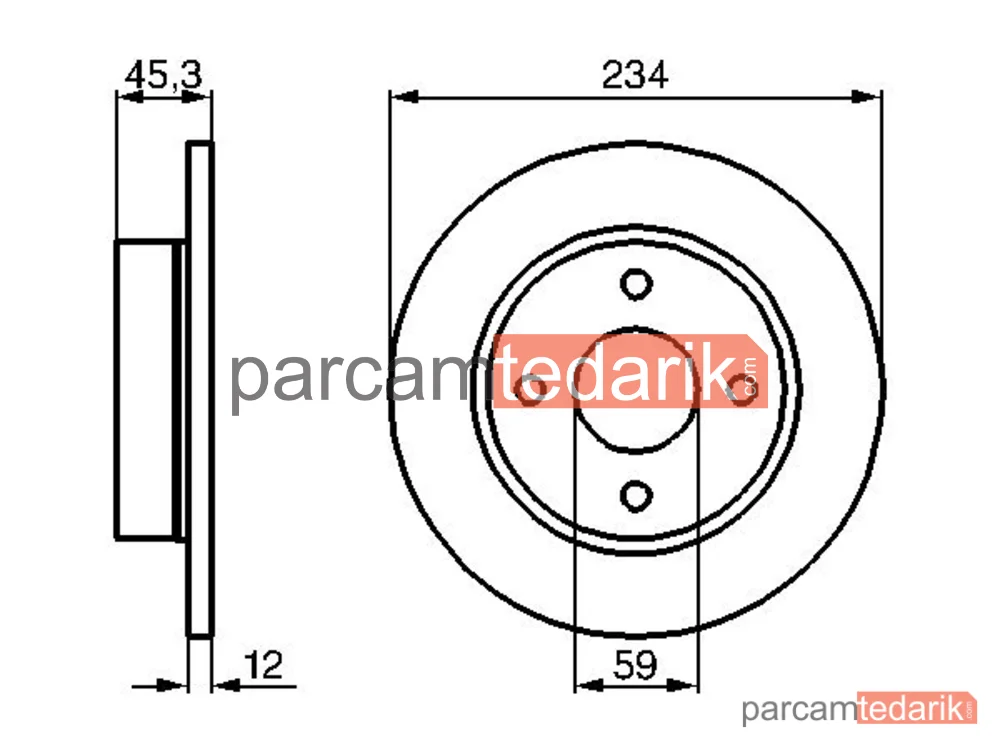 BOSCH 0986478288 | Fren Diski — Nissan Micra II