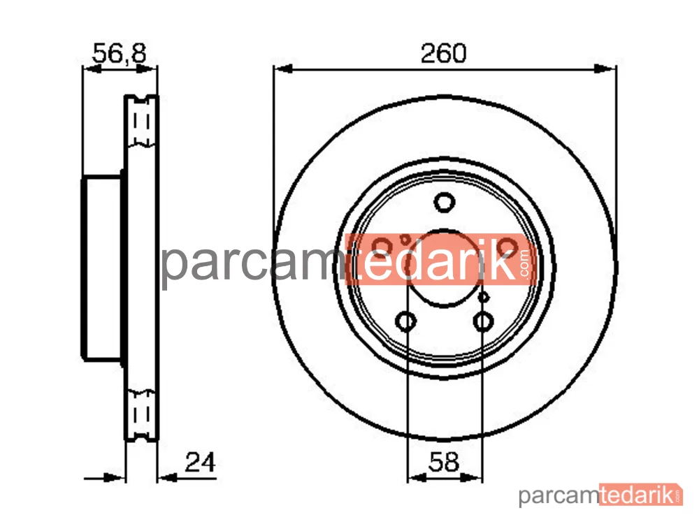 0986478293 | Fren Diski (Ön, 260 mm) — Subaru Impreza, Subaru Legacy I, Subaru Legacy II
