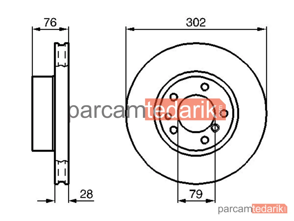 BOSCH 0986478317 | Fren Diski (Ön, 284.2 mm) — BMW 7, BMW 5, BMW 5 Touring