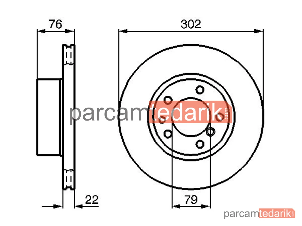 BOSCH 0986478318 | Fren Diski (Ön, 302 mm) — BMW 5, BMW 5 Touring, BMW 7