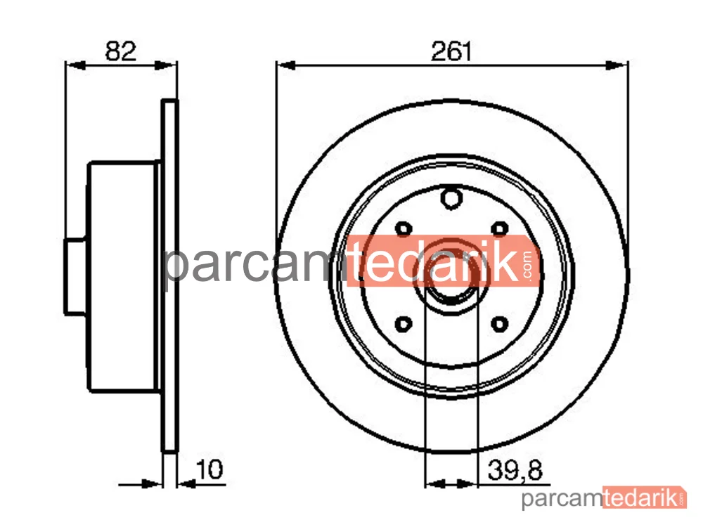 BOSCH 0986478328 | Fren Diski (Arka) — Opel Vectra A, Opel Kadett E