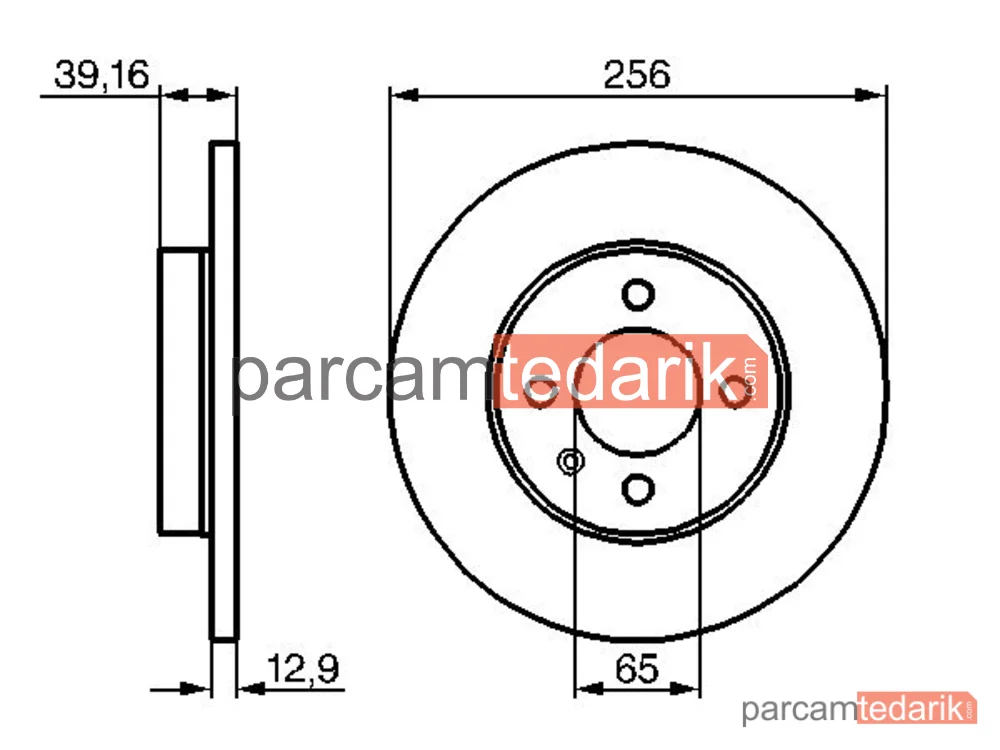 BOSCH 0986478329 | Fren Diski (Ön, 256 mm) — VW Passat B3/B4, VW Vento, VW Passat B3/B4 Variant