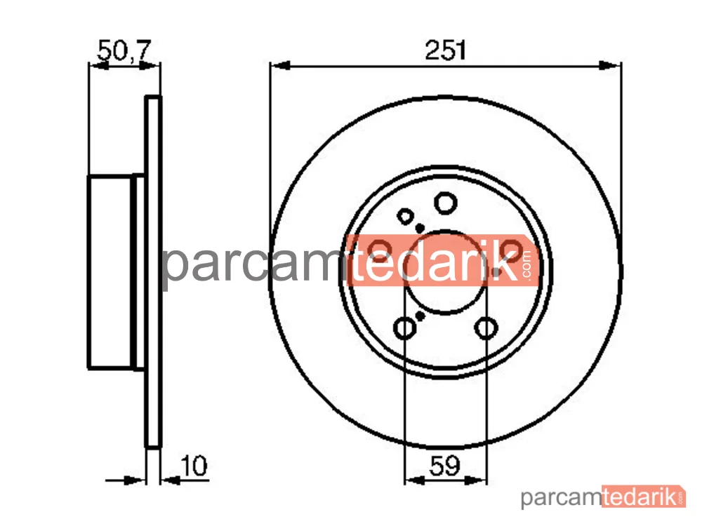 BOSCH 0986478341 | Fren Diski (Arka, 226 mm) — Alfa Romeo 164, Alfa Romeo 156, Fiat Croma