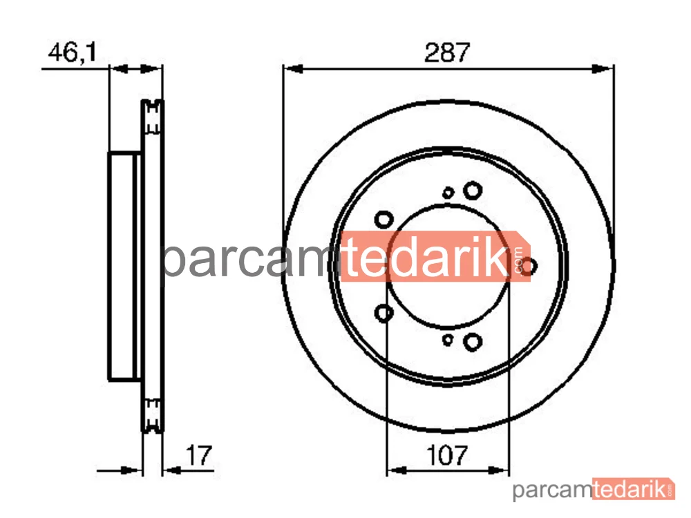 BOSCH 0986478422 | Fren Diski (Ön, 287 mm) — Suzuki Vitara, Suzuki Jimny Suv, Suzuki Vitara Cabrio