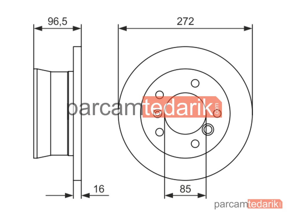 BOSCH 0986479B33 | Fren Diski (Arka)
