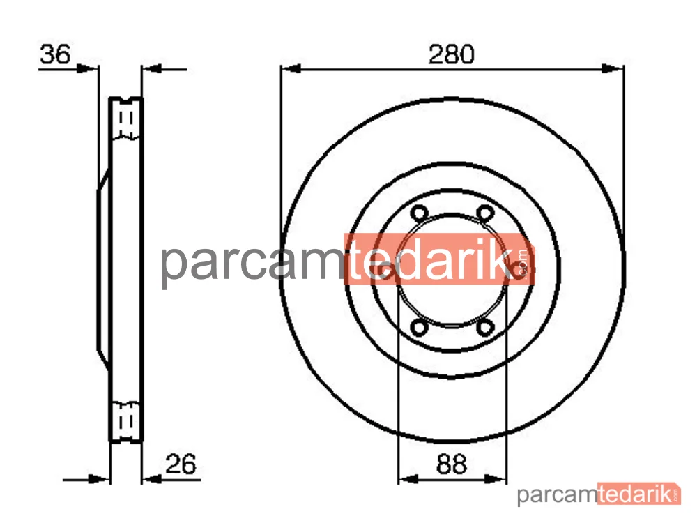 BOSCH 0986478437 | Fren Diski — Opel Frontera B, Opel Frontera A, Opel Frontera A Sport