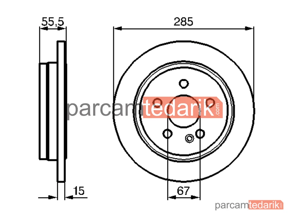 BOSCH 0986478469 | Fren Diski (Arka) — Mercedes-Benz M-Serisi