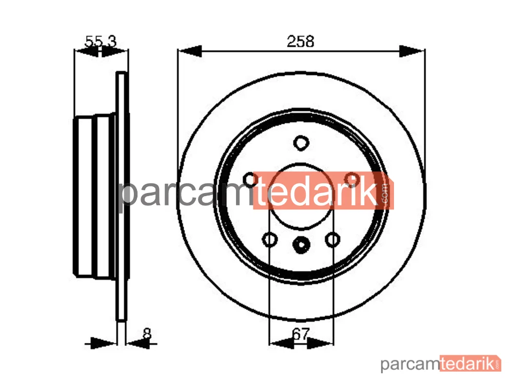 BOSCH 0986478475 | Fren Diski — Mercedes-Benz A-Serisi