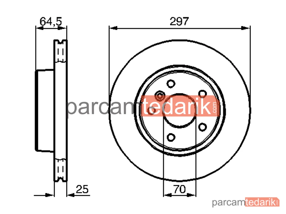 BOSCH 0986478483 | Fren Diski (Ön, 297 mm) — Land Rover Range Rover II