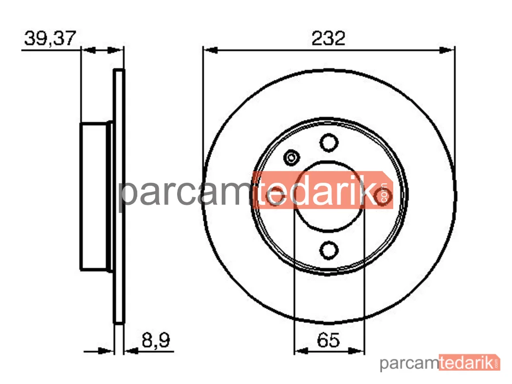 BOSCH 0986479C67 | Fren Diski (Arka)