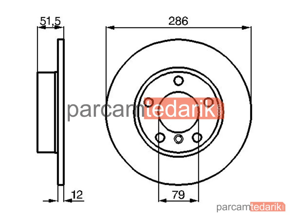 BOSCH 0986478511 | Fren Diski (286 mm) — BMW 3, BMW Z3 Roadster, BMW 3 Compact