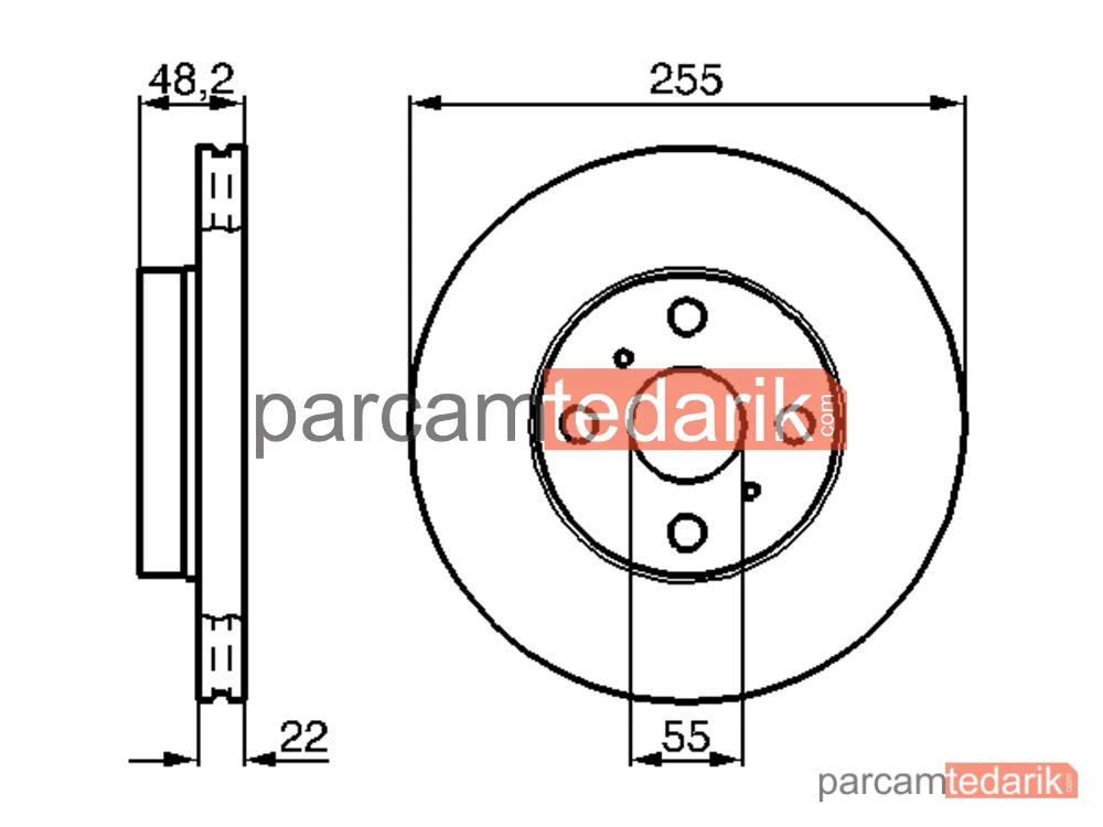 BOSCH 0986478578 | Fren Diski — Toyota Corolla, Toyota Corolla Compact, Toyota Corolla Liftback