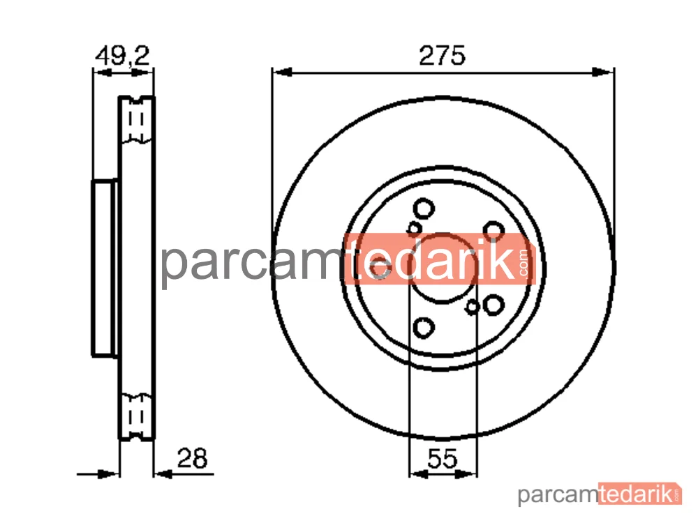 BOSCH 0986478583 | Fren Diski (Ön, 274.7 mm) — Toyota Avensis, Toyota Avensis Liftback, Toyota Celica Cabrio