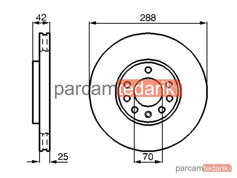 BOSCH 0986478588 | Fren Diski (Ön) — Opel Vectra B, Saab 9-5, Saab 9-3