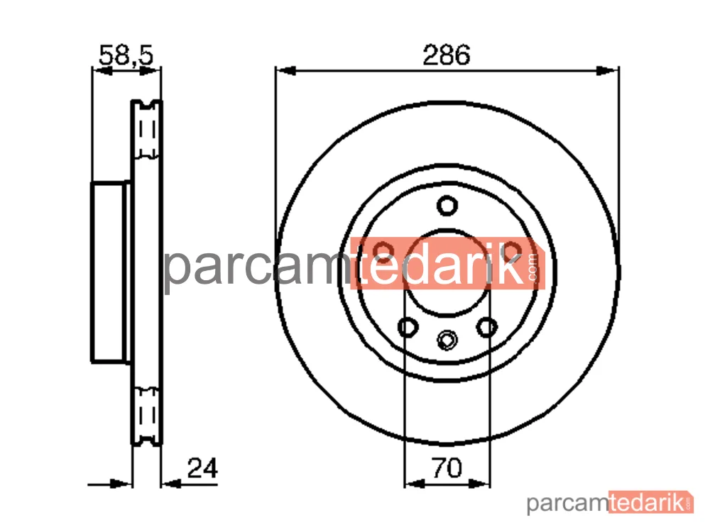 0986478594 | Fren Diski (286 mm) — Opel Omega B