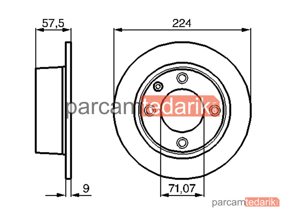 BOSCH 0986478604 | Fren Diski (Arka) — Citroen Xantia