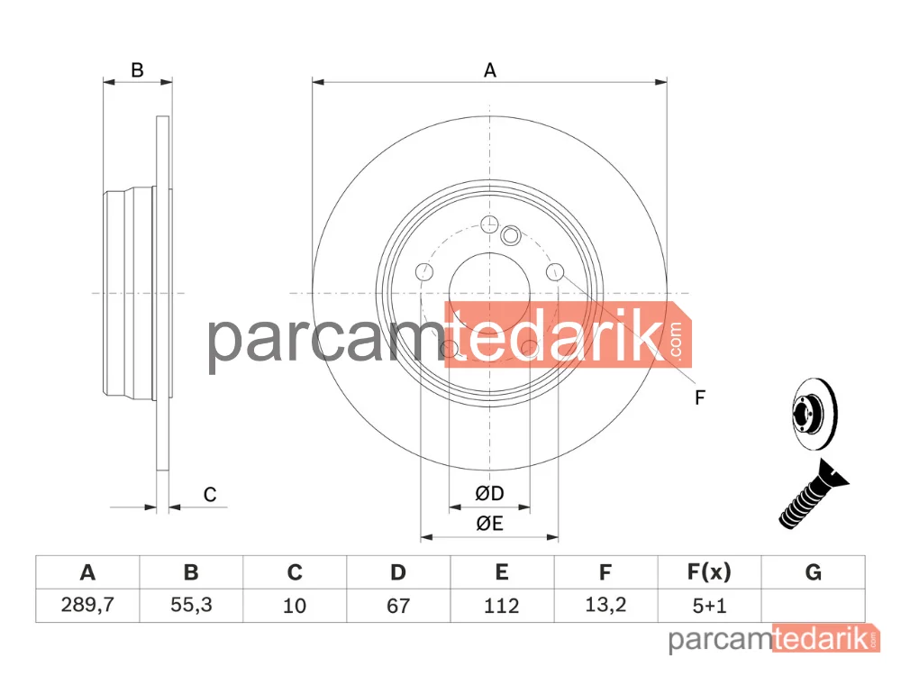 BOSCH 0986479B41 | Fren Diski