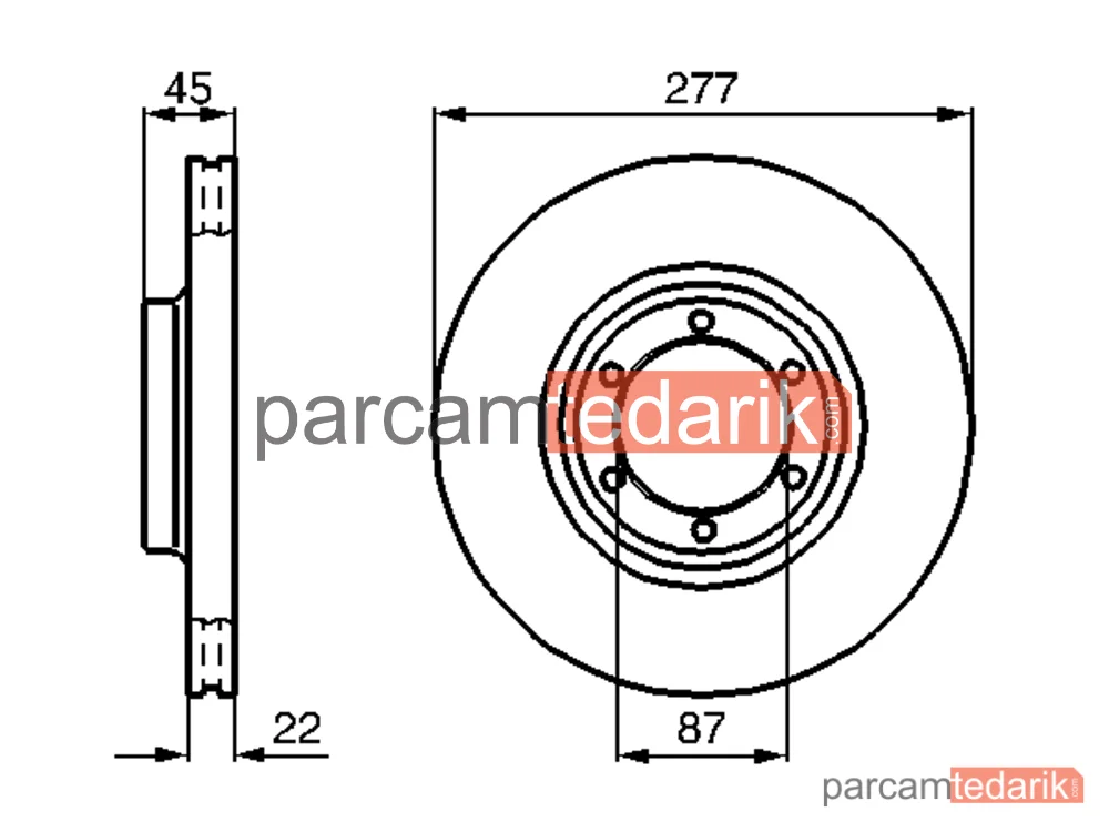 BOSCH 0986478635 | Fren Diski — Hyundai Galloper II, Mitsubishi L 300 III, Hyundai Galloper I