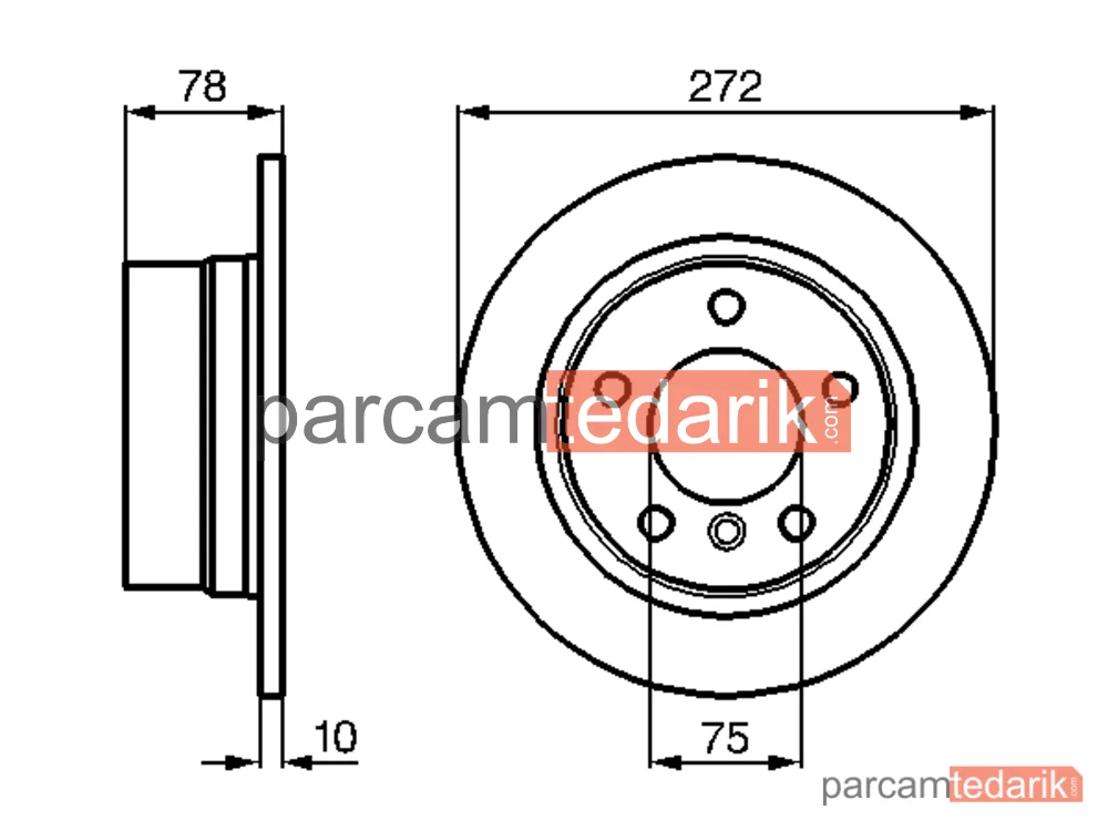 0986478641 | Fren Diski (Arka, 272 mm) — BMW 3 Compact