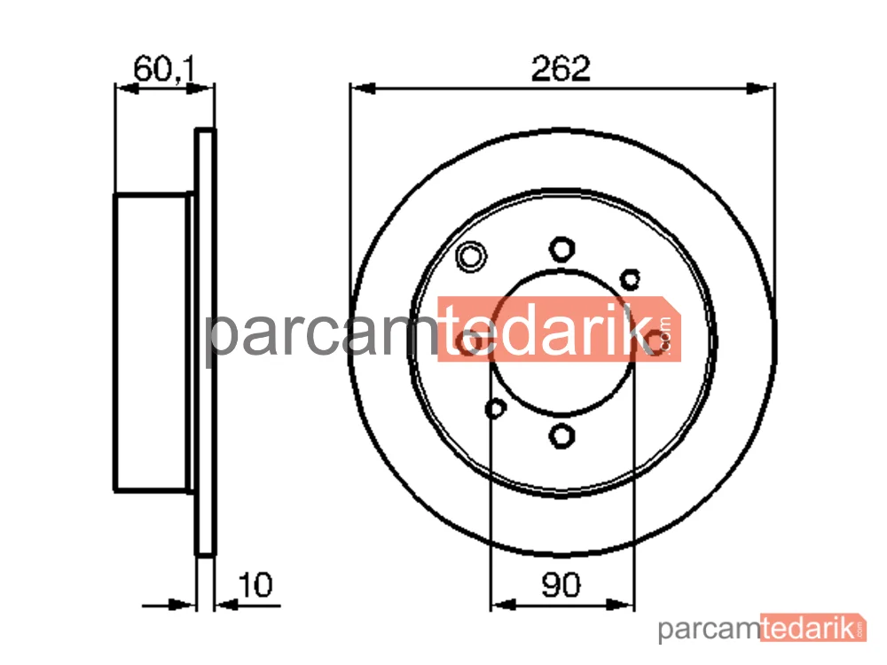 BOSCH 0986478655 | Fren Diski (Arka) — Mitsubishi Galant VII, Mitsubishi Galant VIII, Mitsubishi Space Wagon