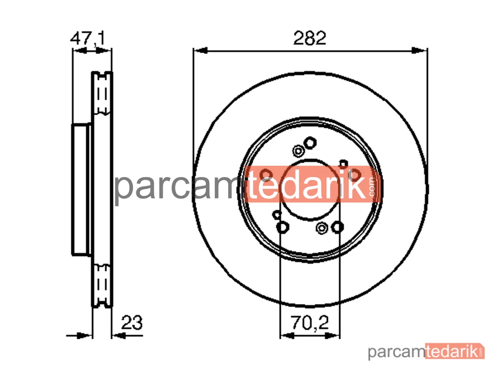 BOSCH 0986478667 | Fren Diski — Honda Hr-V, Honda Prelude V, Honda Cr-V I