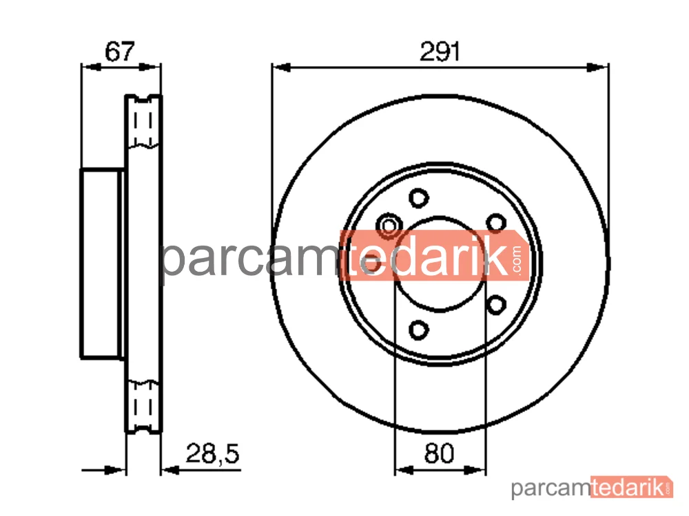 BOSCH 0986478691 | Fren Diski (Ön, 291 mm) — Jaguar XJ, Daimler XJ 40, 81, Jaguar XJ Coupe