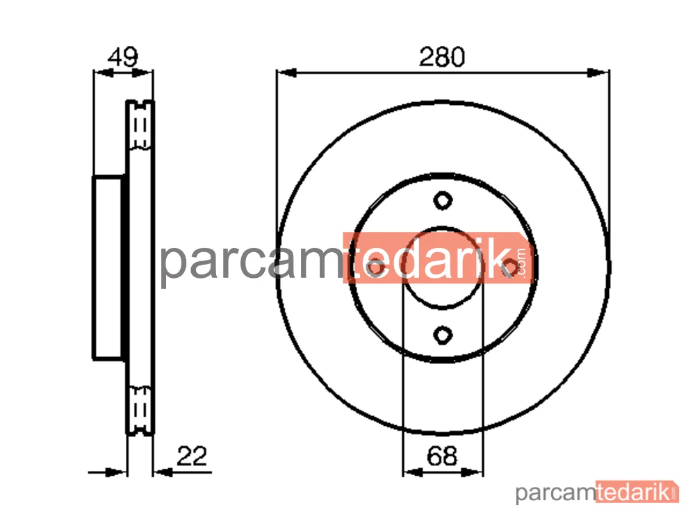 BOSCH 0986478728 | Fren Diski — Nissan Almera II, Nissan Primera, Nissan Primera Traveller