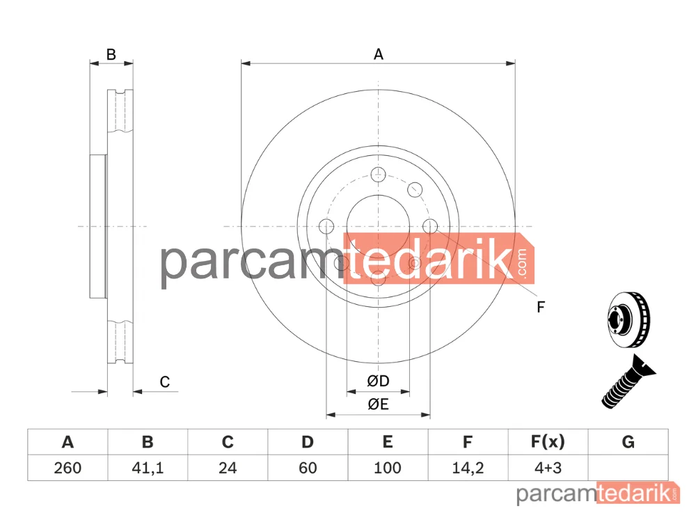 BOSCH 0986479B46 | Fren Diski
