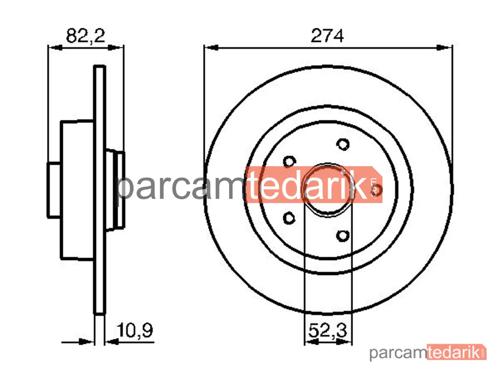 BOSCH 0986478744 | Fren Diski (Ön, 274 mm) — Renault Laguna II Grandtour, Renault Laguna II