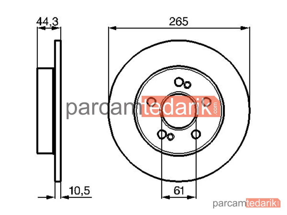 BOSCH 0986478758 | Fren Diski — Renault Safrane I, Renault Scénic I Mpv