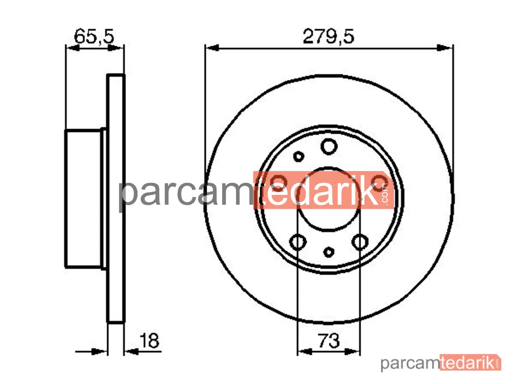 BOSCH 0986478843 | Fren Diski (Ön, 280 mm) — Peugeot Boxer, Citroen Jumper I, Fiat Ducato