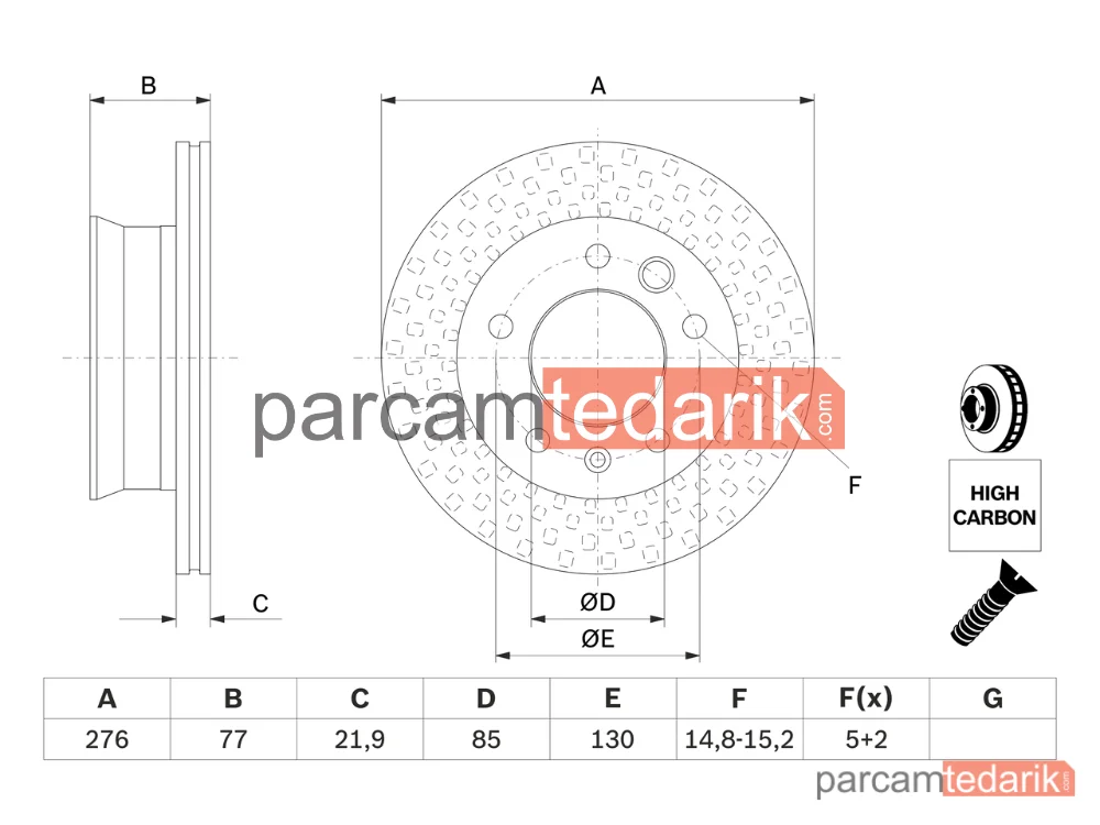 BOSCH 0986478849 | Fren Diski — Mercedes-Benz Sprinter 4-t, Mercedes-Benz Sprinter 3-t