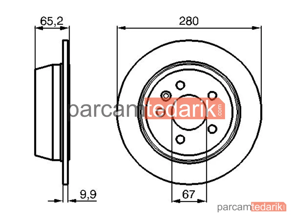 BOSCH 0986478873 | Fren Diski (Arka) — Mercedes-Benz Vito, Mercedes-Benz V-Serisi