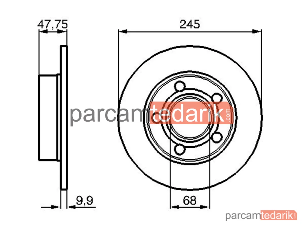 BOSCH 0986479B56 | Fren Diski (Arka)
