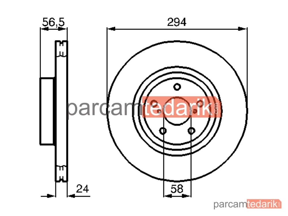 BOSCH 0986478977 | Fren Diski (Ön, 293.5 mm) — Subaru Forester, Subaru Outback, Subaru Impreza