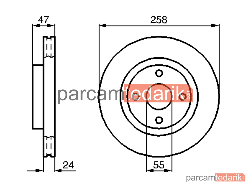BOSCH 0986478989 | Fren Diski (Ön) — Mazda 323 S VI, Mazda 323 F VI