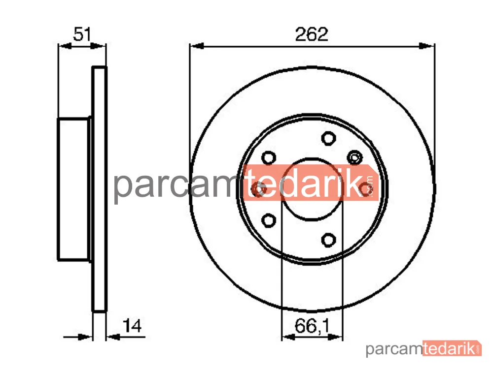 BOSCH 0986478991 | Fren Diski (Ön, 262 mm) — Land Rover Freelander I, Land Rover Freelander I Soft Top