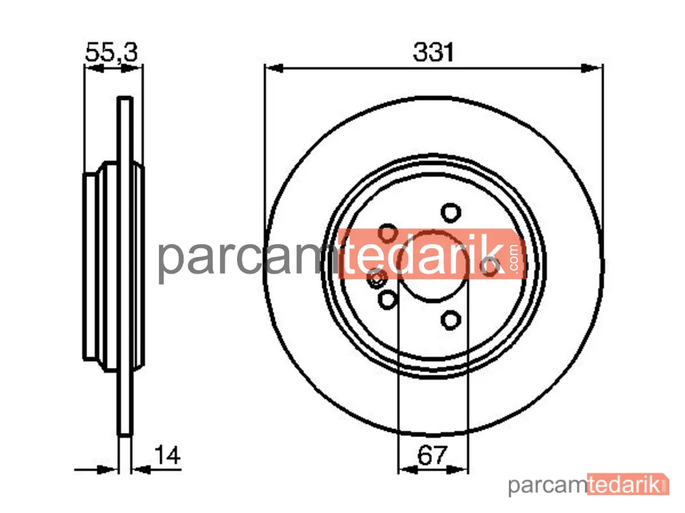 BOSCH 0986478995 | Fren Diski (Arka) — Mercedes-Benz M-Serisi