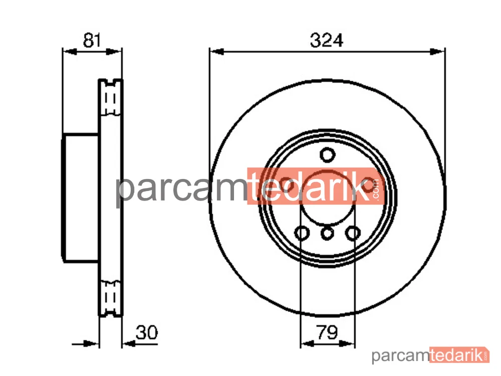 BOSCH 0986479002 | Fren Diski (Ön, 324 mm) — BMW 7