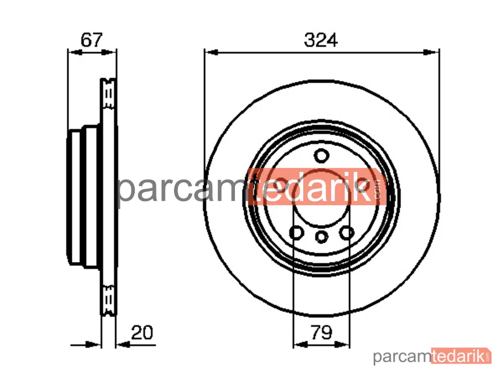 BOSCH 0986479004 | Fren Diski (Arka, 324 mm) — BMW 7