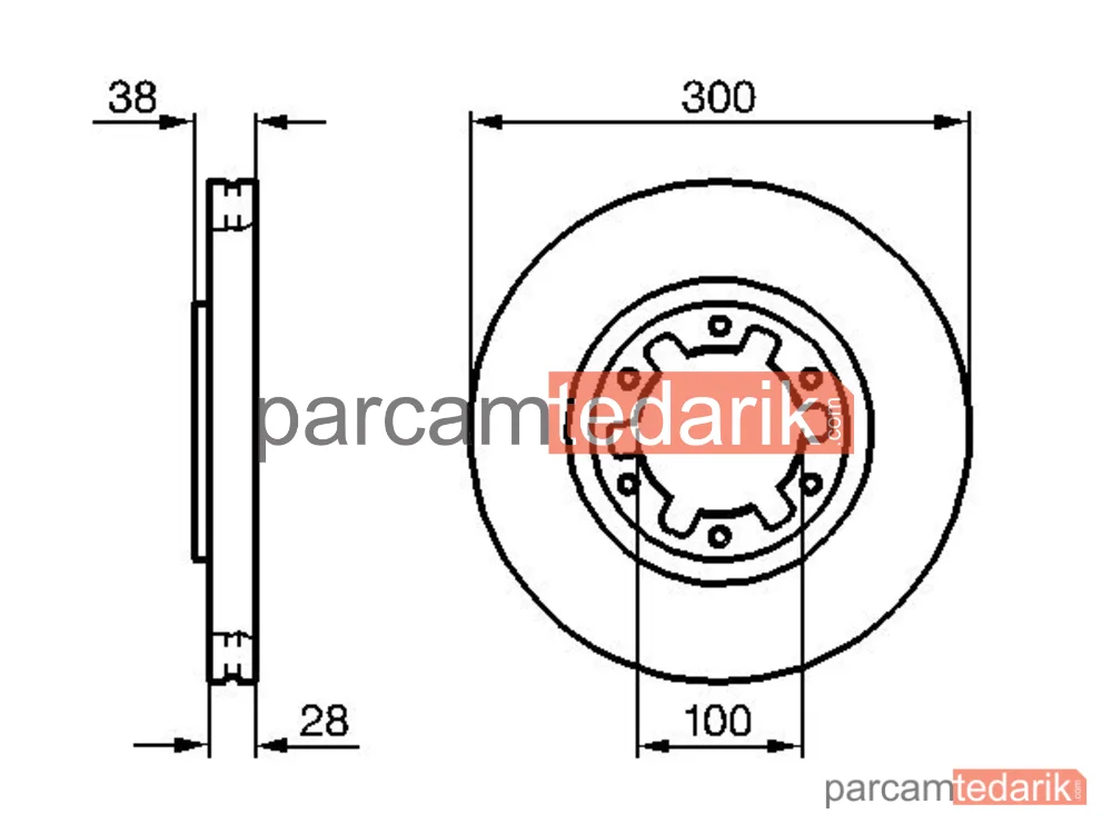 BOSCH 0986479031 | Fren Diski (Ön, 300 mm) — Nissan Pick UP, Nissan NP300, Nissan Pathfinder II