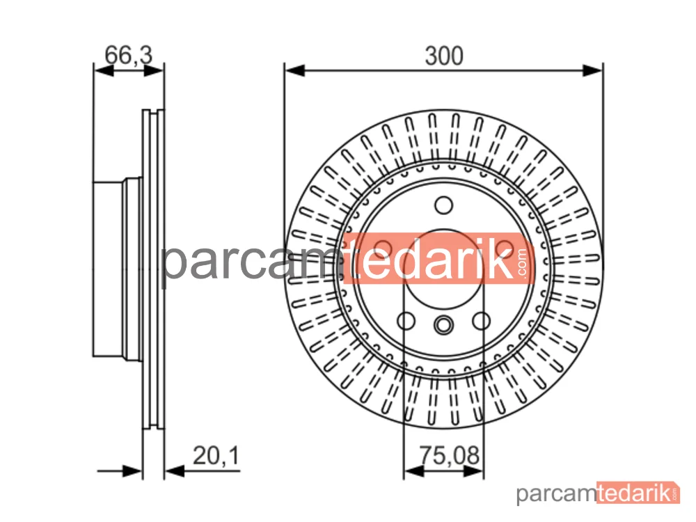 BOSCH 0986479044 | Fren Diski (Arka) — BMW 1, BMW 3, BMW 2 Coupe