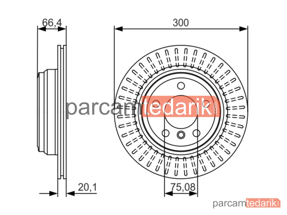 BOSCH 0986479045 | Fren Diski (Arka, 300 mm) — BMW 4 Gran Coupe, BMW 3 Touring, BMW 3